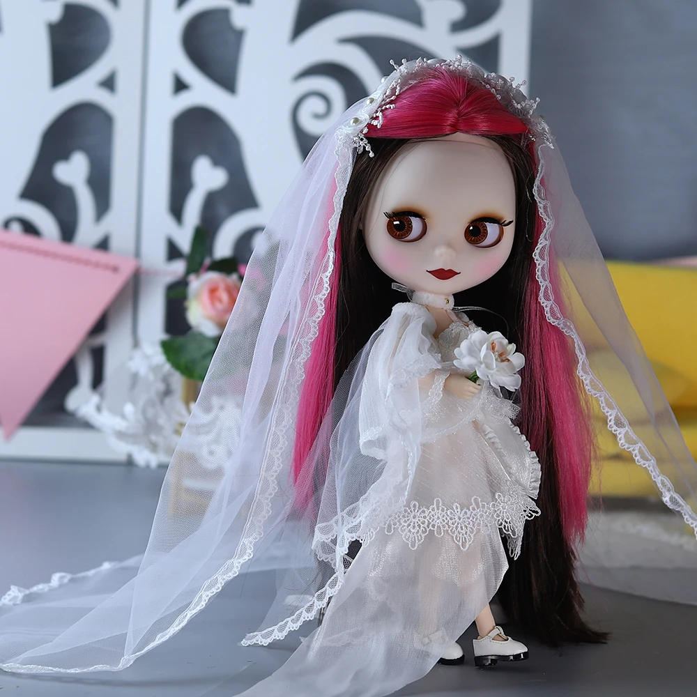 ICY DBS Blyth doll 1/6 bjd Red and Black hair series dolls nude joint body for girl gift