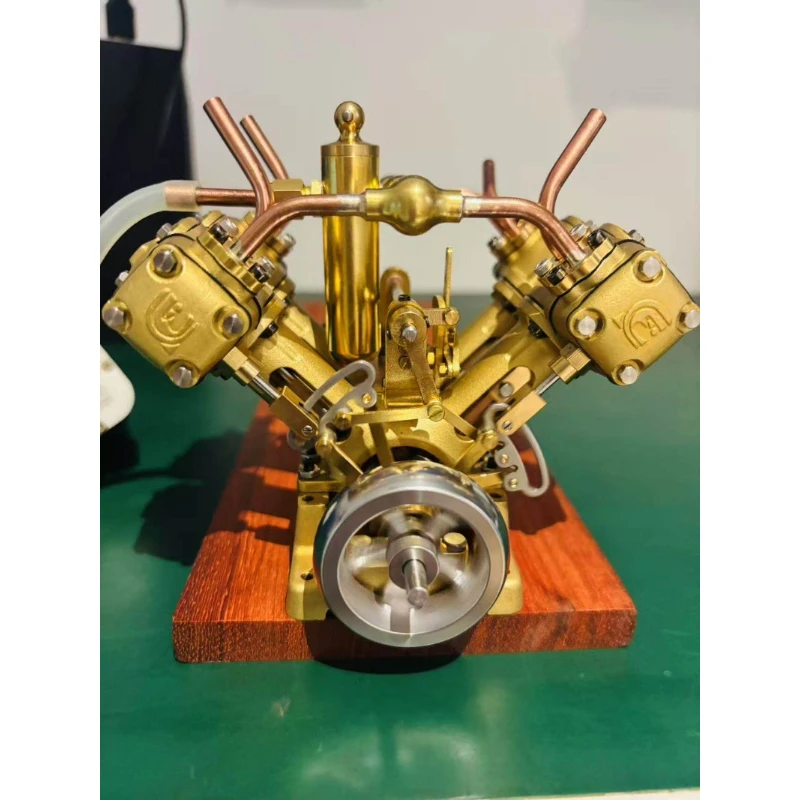 RW-V4 steam engine four-cylinder V-type mini ship train miniature model machinery