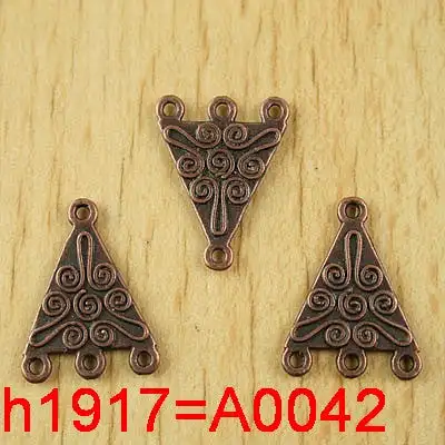 20pcs 22x16.7mm copper tone crafted swirl technics H1917