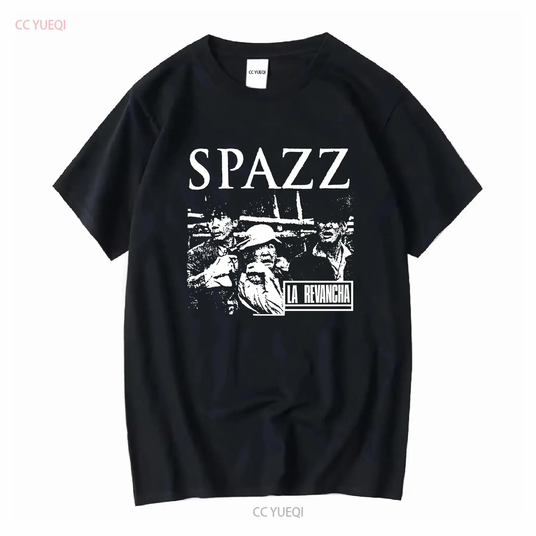 Spazz La revancha Band Brand New T shirt TE1959 long sleeves vintage Washed Casual Top For Everyday Wear Soft fashion Slightly