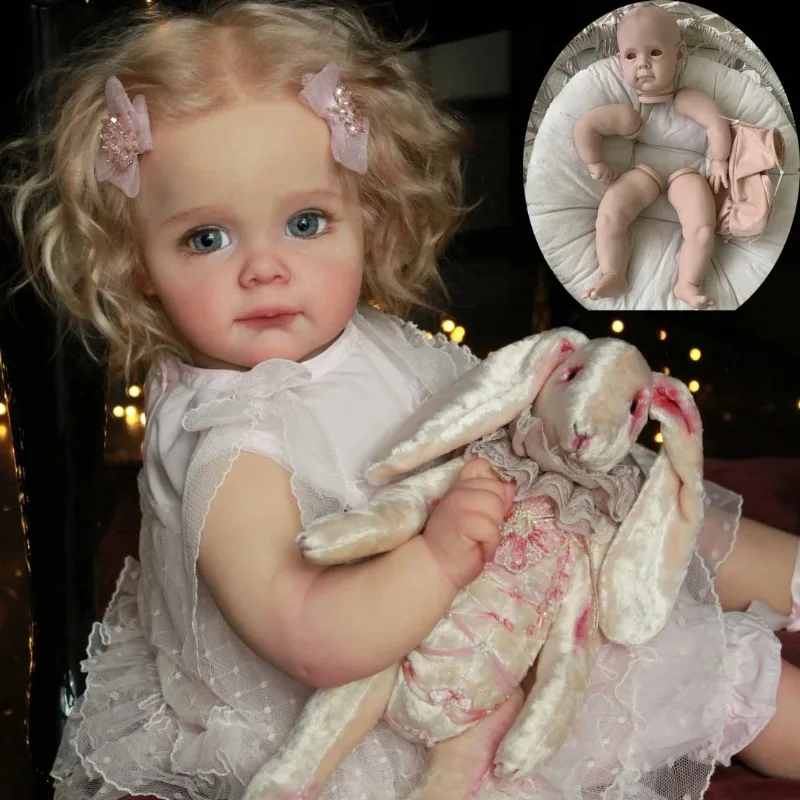 23inch DIY  Reborn Kit Maggi Original Size Doll with COA Fresh Color Unfinished Doll Parts