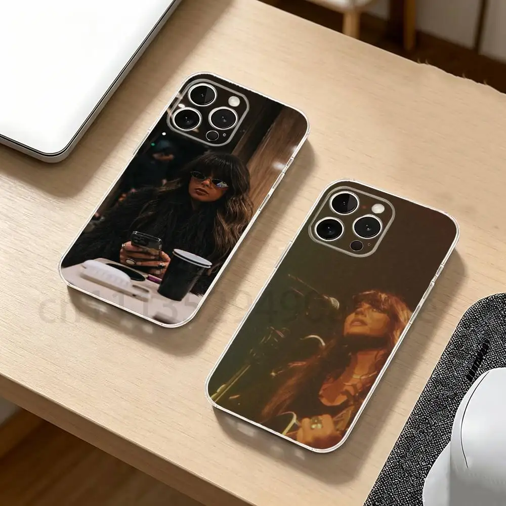 

Singer E-Ella L-Langley Phone Case For iPhone17,16,15,14,13,12,11,XR,Pro,Max,Plus,mini,Transparent Soft Cover