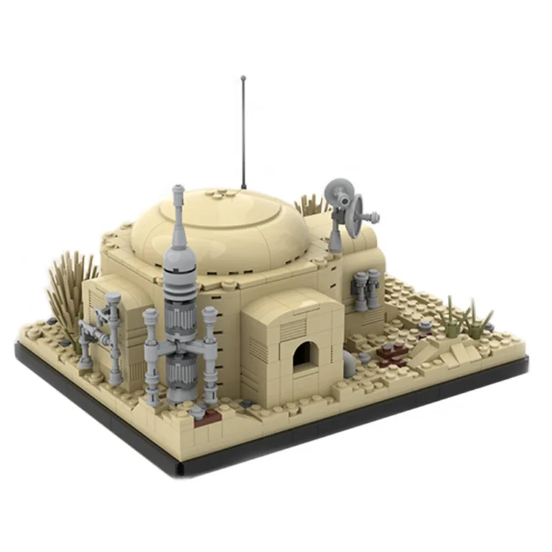 MOC-50144 StarW Seriers Desert Village Eisley-Cantina Tatooine Slums Home Architecture Building Block dla dziecka Gfit