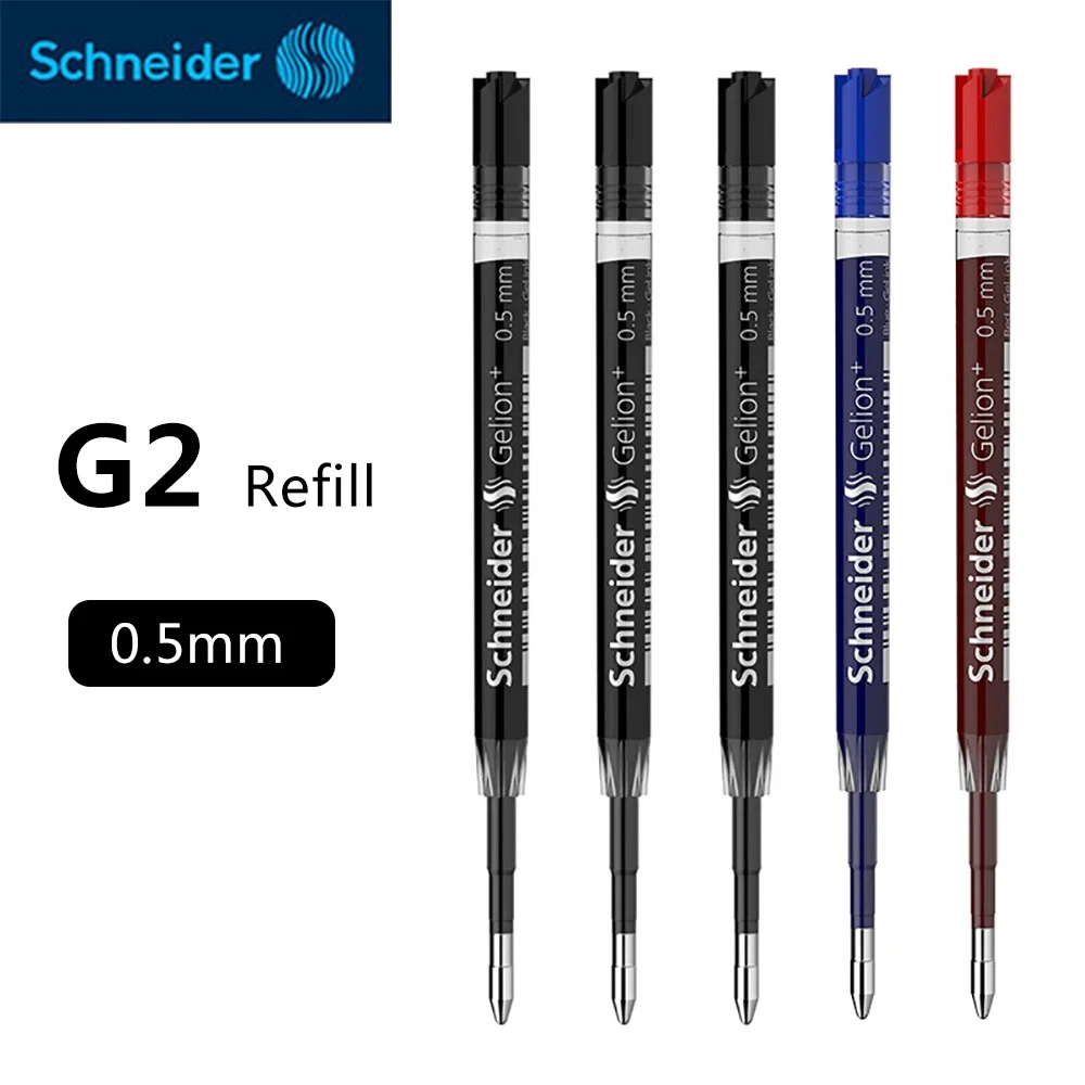 

6pcs Germany Schneider Gel Pen Refills G2 Gelion+ European Standard 0.5mm Large Capacity Smooth Writing Office Accessories
