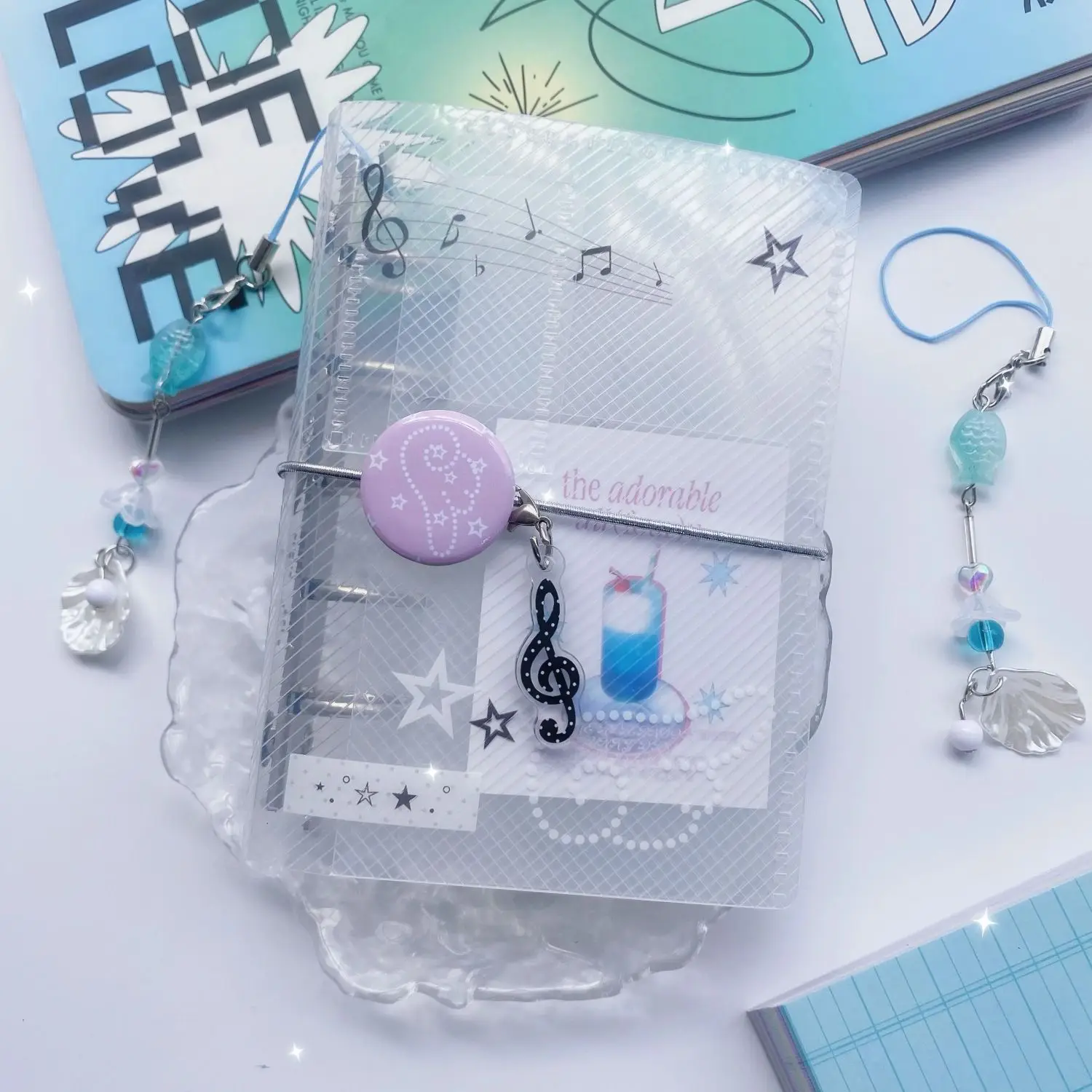 Shell Goldfish Bag Charms Notebook Pendants Keychains
