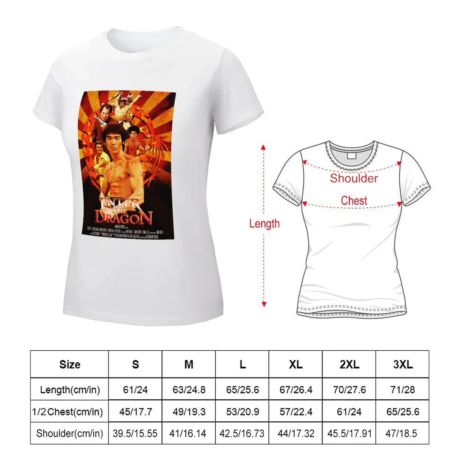 Enter The Dragon T-shirt summer clothes oversized Womens graphic t shirts