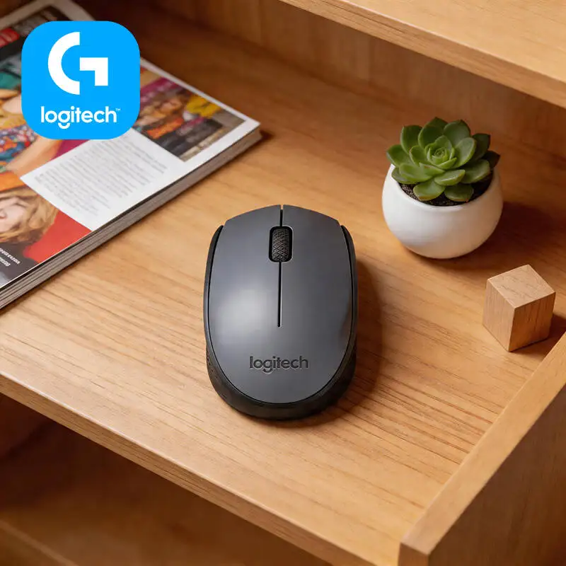 

Беспроводная мышь Logitech M170: портативный дизайн, частота 2,4 ГГц, 1000 DPI, 12 месяцев автономной работы, для ноутбуков, настольных ПК и офисного использования