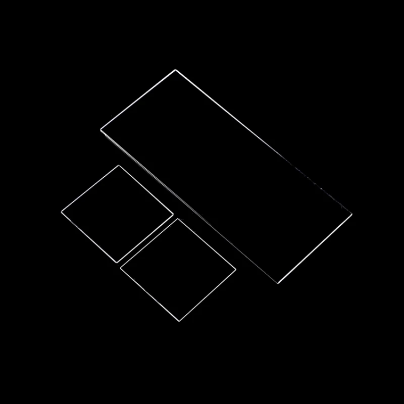 2mm Quartz Square Glass Sheet, High Temperature Resistance, Acid and Alkali Resistance, Ultra-thin, JGS2,length 6mm-100mm