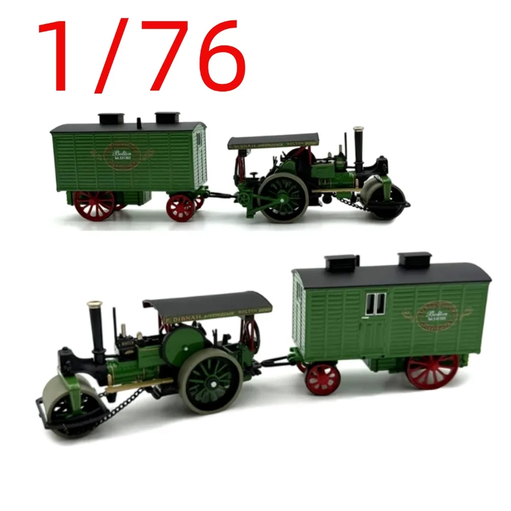 

OXFORD Diecast 1/76 Scale Steam Roller Trailer Truck Car Model Alloy Steam Roller Vintage Truck Play Vehicles Collect Display