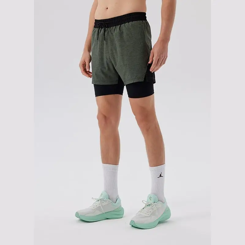 #51146-XIYU Men's Sport Shorts  2 In 1 Double Layer Sportswear Summer Running Bottoms Gym Fitness Jogging Training Men Shorts