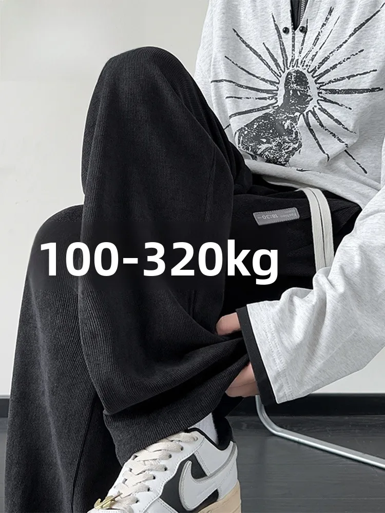 

Mochao American Sle большие размеры повседневные брюки мужские весенне-осенние свободные прямые брюки толстые люди тонкие широкие длинные брюки