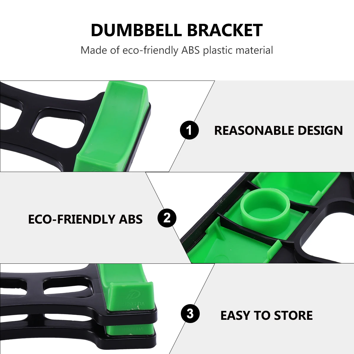 

1 Pair Non-Slip Dumbbell Rack Plastic Stand For Home Building Equipment Floor Protection Abs Holder Fitness Supplies