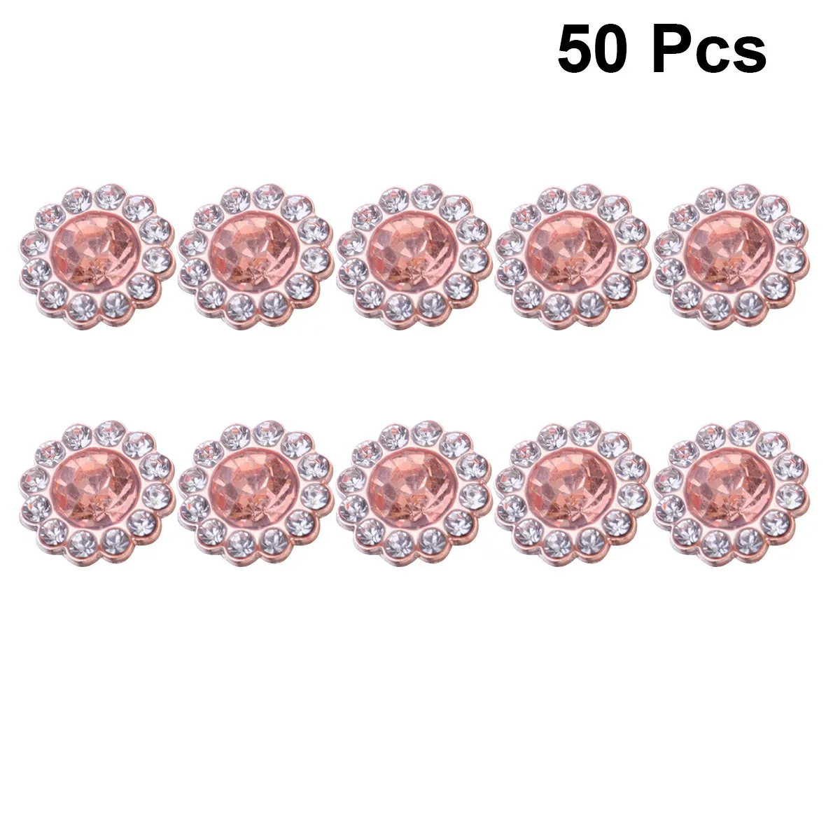 

50Pcs Pearl Flower Center Embellishments ABS Flat Back DIY Accessories for Hairband Headband Garment Bag Gift Wrapping
