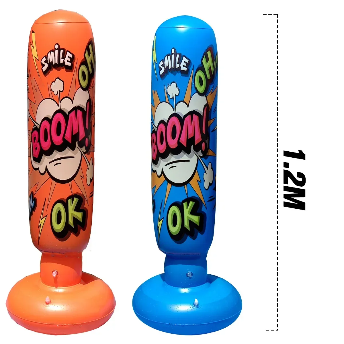 유니섹스 어린이 텀블러 펀칭 백, 피트니스 팽창식 어린이 샌드백, 가정 체육관 피트니스 복싱 장비, 스트레스 해소 장난감, 120cm