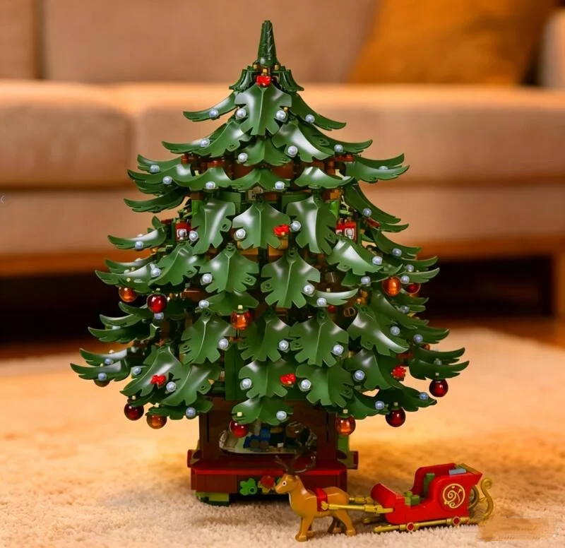 2026 Fresh Launch 3171PCS Festival Christmas Tree Building Bricks DIY Model  Household Decor Xmas Birthday Presents Toys gifts
