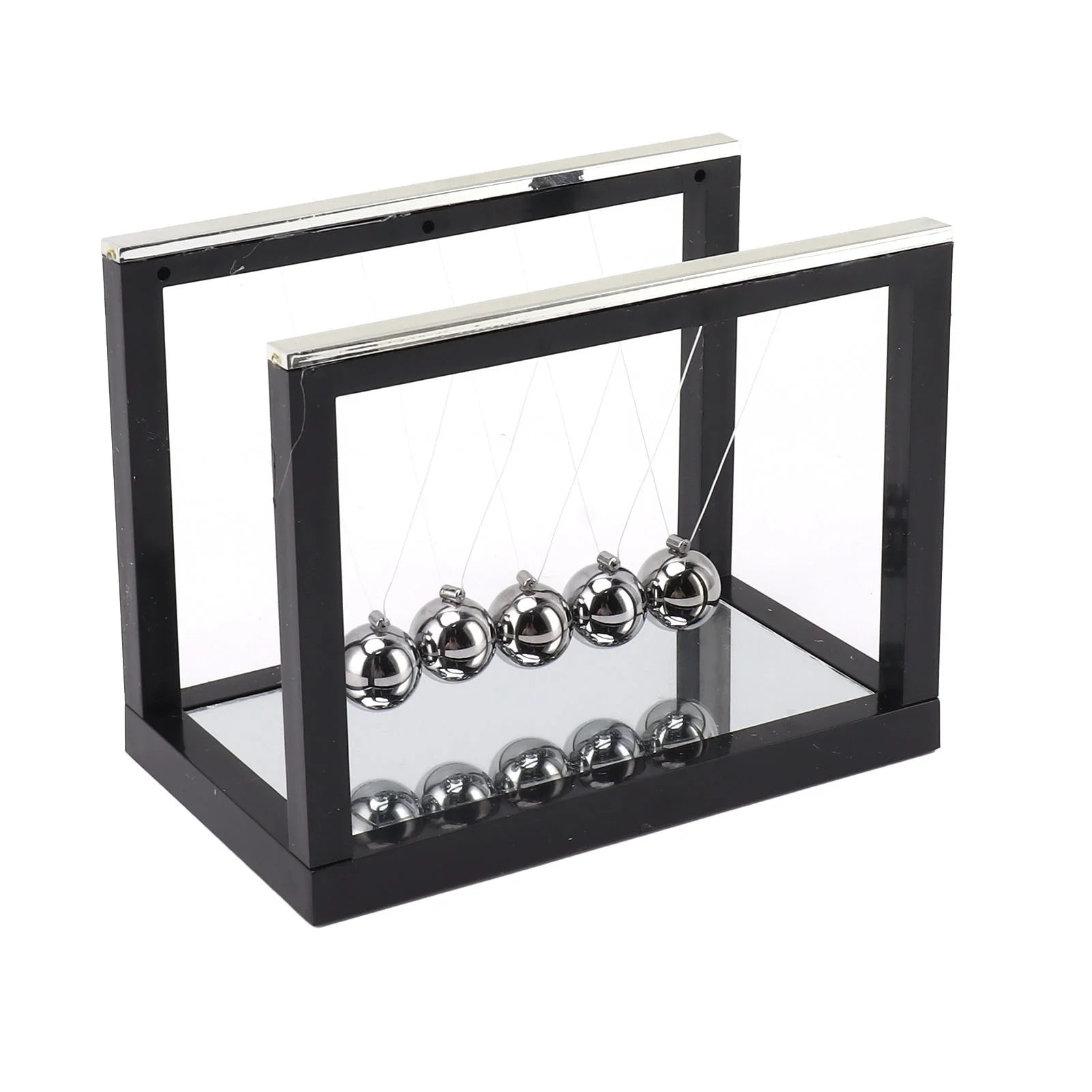 E9 Newton Cradle Balance Balls Stainless Steel Balance Balls Bottom Mirror Stress Reliefswing Balls Kids Desktop Decoration Toy