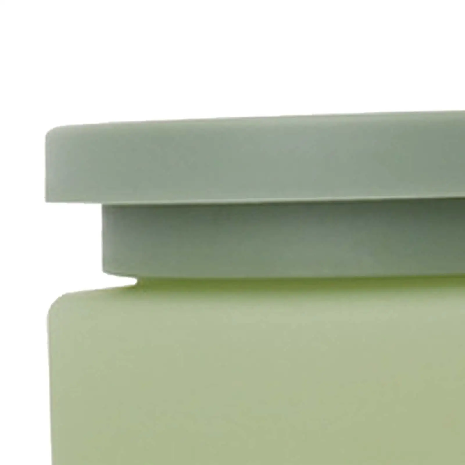 Empty Cosmetic Container Plastic Cream Jar Green Lid Leakproof Compact for Body Cream Scrub and Masks