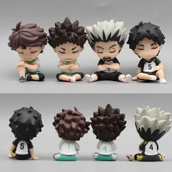 Figuras de acción de Bokuto Kotaro, 4 piezas, Akaashi, Keiji, Haikyuu, Oikawa, Tooru, Iwaizumi, Hajime, versión Q, 6cm, modelo de Pvc, juguetes de colección