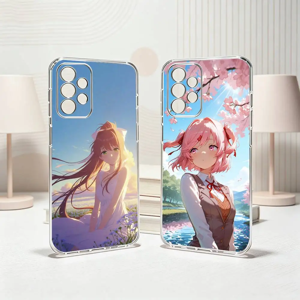 Doki Doki Literature Club Monika  Phone Case For Samsung S25,S24,S21,S22,S23,S30,Ultra,S20,Plus,Fe Transparent Cover Gift
