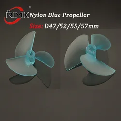 1pc High Strength Blue Nylon Propeller 3 Blades Propellers for 4.8mm Shaft Fits 4.8mm Drive Dog Rc Boat Model Boats