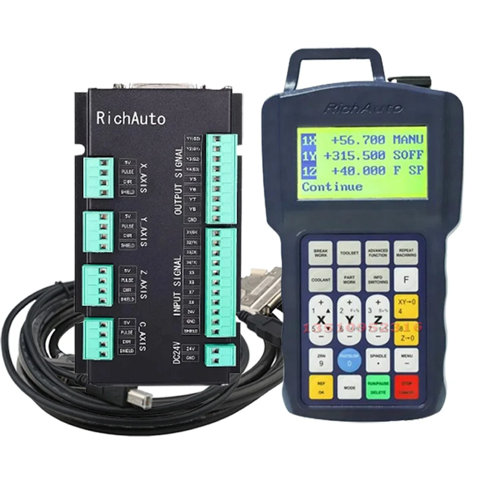 Richato Dsp B11 3-axis Motion Control System Offline Cnc Machine Handle Supports Standard G Cod