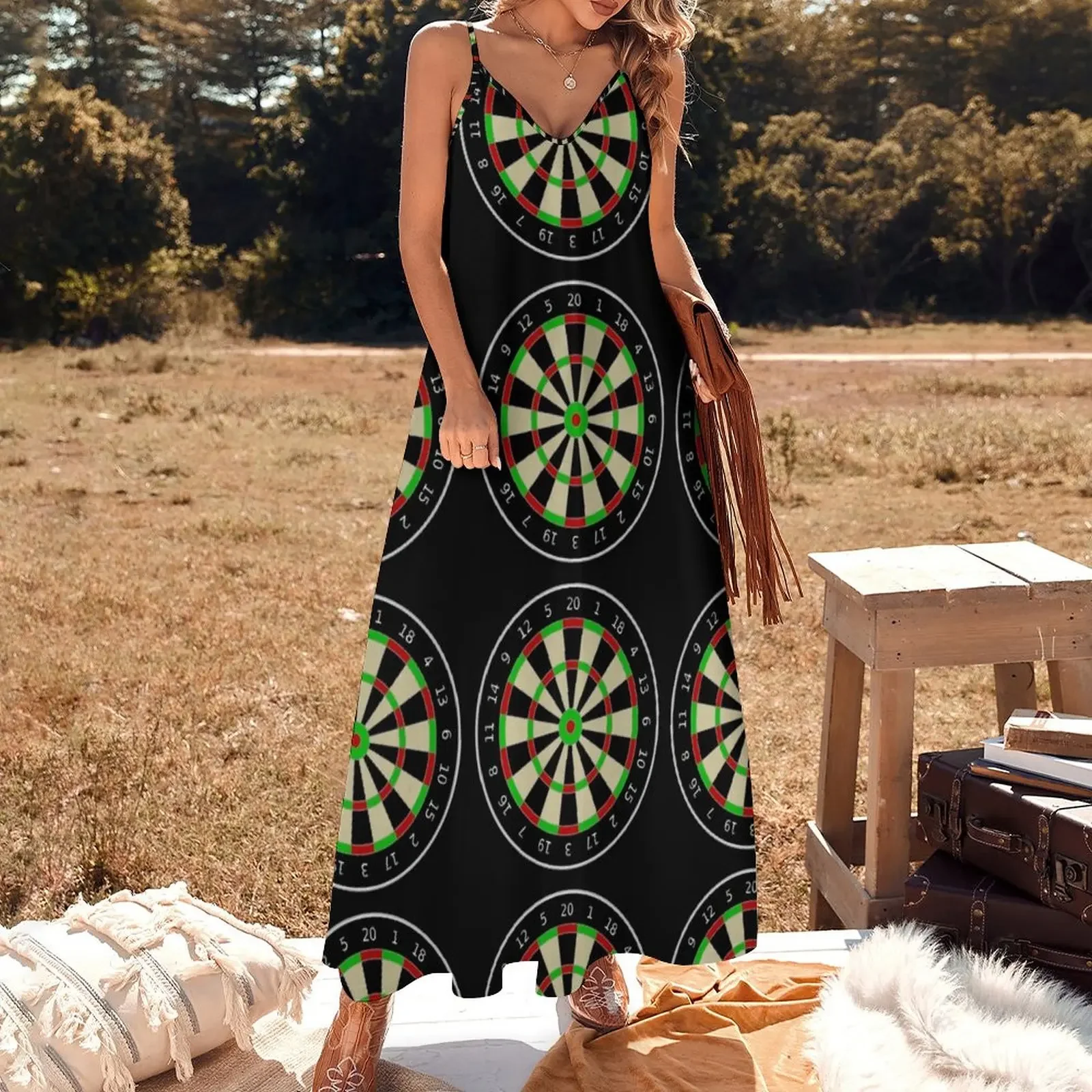 Dartboard Sleeveless Dress Women's summer suit elegant party dress for women 2025