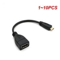 1~10PCS New HDMI-compatible Male to Female Adapter Mini Micro D Type 90 Degree Right Angle Male to HDTV AF Extension Cable for