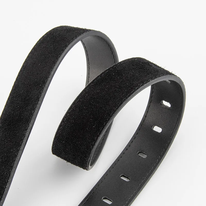 Cinturón de ante esmerilado estilo Punk a la moda, hebilla de aguja grabada para mujer, pantalones vaqueros decorativos, cinturón de diseñador de cuero genuino para mujer