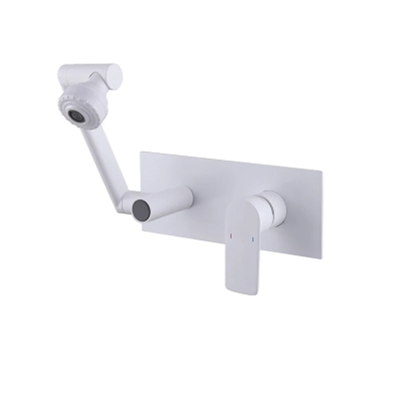 صنبور رقمي مثبت مخفي من النحاس المذاب بالحرارة مدمج في مسدس صنبور حوض الحائط باللون الرمادي والمياه الساخنة والباردة #3