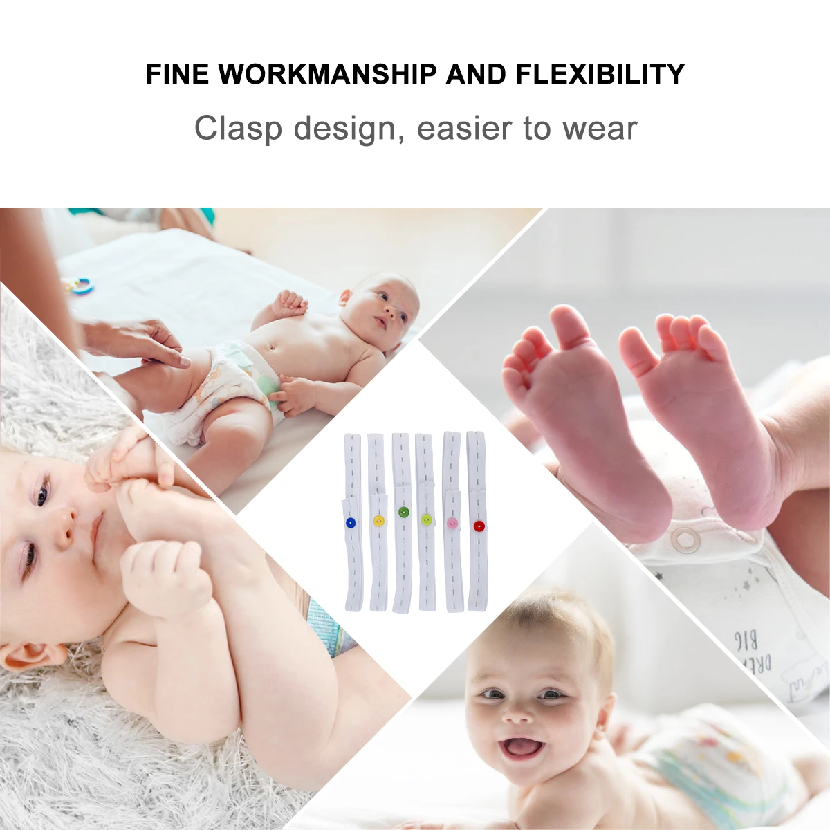 

30pcs Buckle Adjustable Belt Cartoon Polyester Diaper Buckle Elastic Baby Boy Girl Toddler Cloth Training Pants