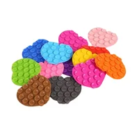 Almohadilla fija para teléfono móvil de fuerte adsorción, soporte de ventosa lavable manos libres, soporte de ventosa en forma de corazón, ventosa de silicona, 1 ud.