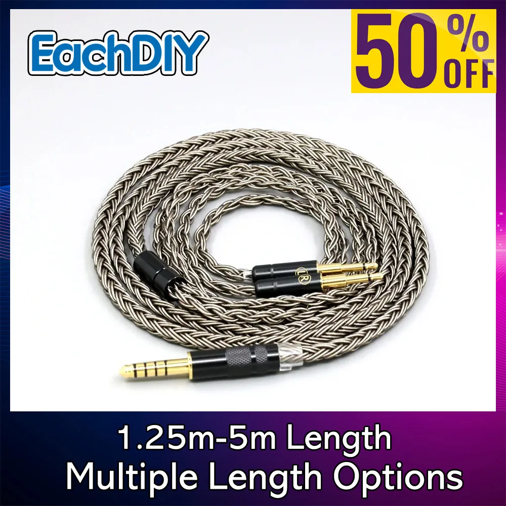 16 الأساسية سماعة كابل ل Sivga فينيكس SV021 أوريول PII أبولو Aiva سماعة مزدوجة 2.5 مللي متر التوصيل رمادي الفضة مطلي 8847