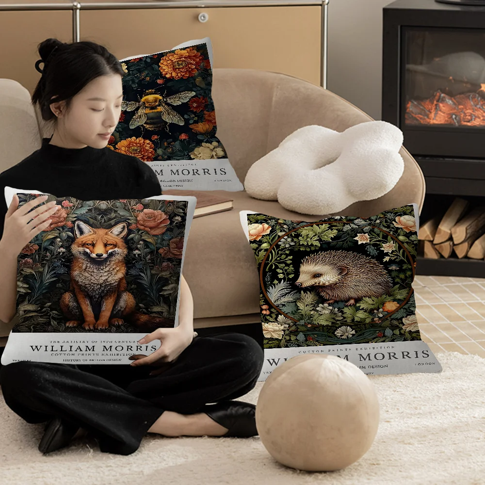 

Flower Neutral William Morris Cushion Cover Car Throw Pillow Case For Sofa Car Christmas Gift 40x40cm 45x45cm