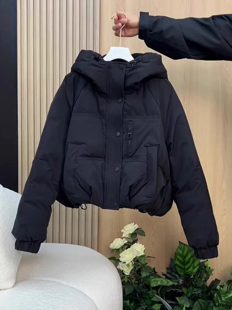 

Faionable ort down Cotton Jaet Women's Winter Coat Small Size Sli Thin Quilted Vest Korean Sle Zipper Hooded