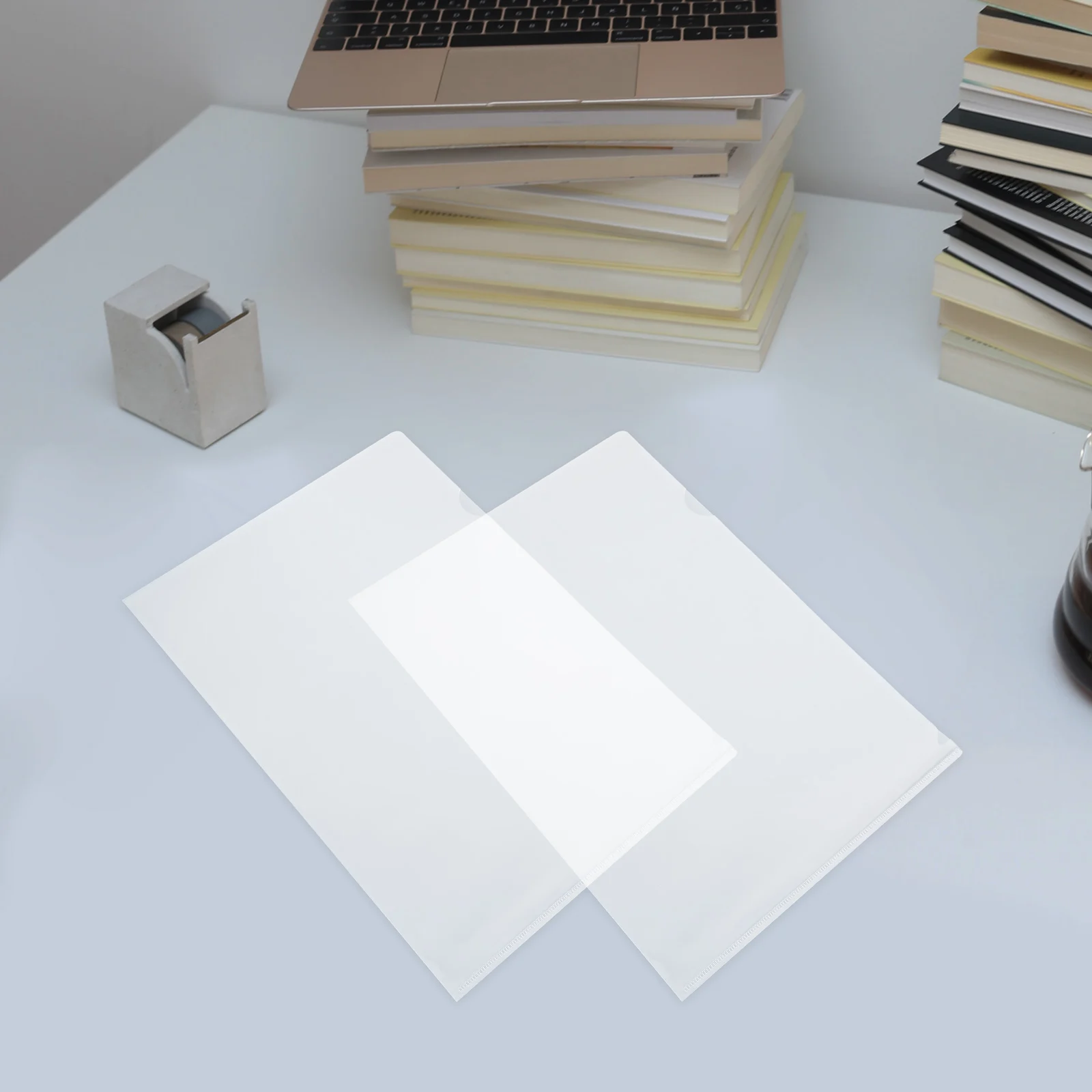 

20pcs Clear Folder Protection Sleeves PP Document Protectors for Office Study A4 Paper Files Page Holders Transparent Storage