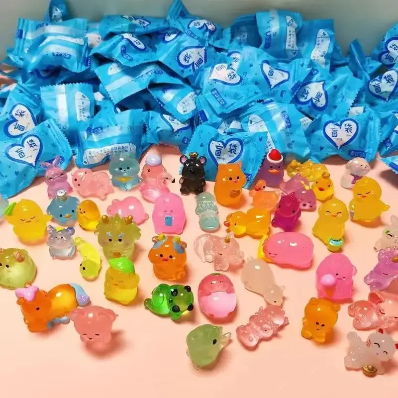 

Светящаяся ночная модная игрушка, слепая коробка, мини-модель в случайном стиле, украшения, детский подарок, слепая коробка, игрушки, имитация модели животного