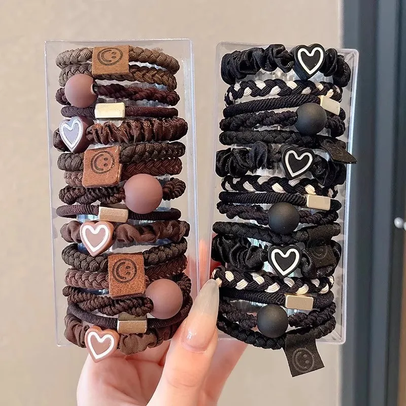 

2025 Новые резинки для волос 10 шт. Высокоэластичный держатель для хвоста для женщин Прочный без зацепок для булочки для ежедневного использования