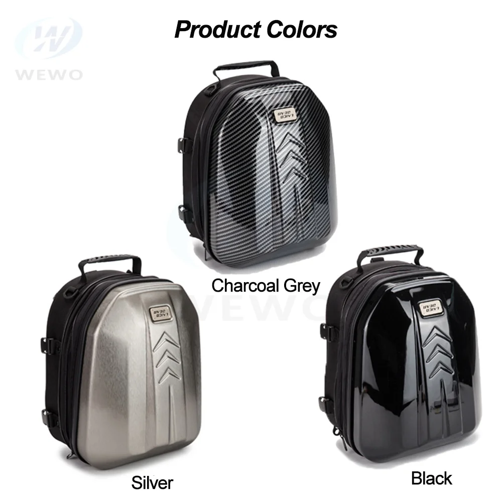 Motorcycle Tail Bag Large Capacity Waterproof Rear Seat Bag Carbon Fiber Moto Equipment Waterproof Motobike Helmet Bag Backpack