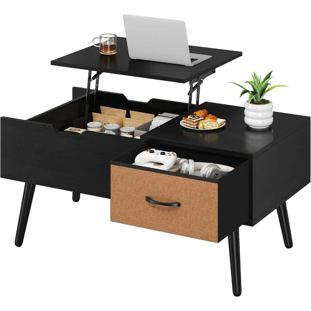

Coffee Table with Storage,39.5'' Lift Top Coffee Table,Hidden Storage Compartment,Foldable Drawer,Lift Tabletop Dining