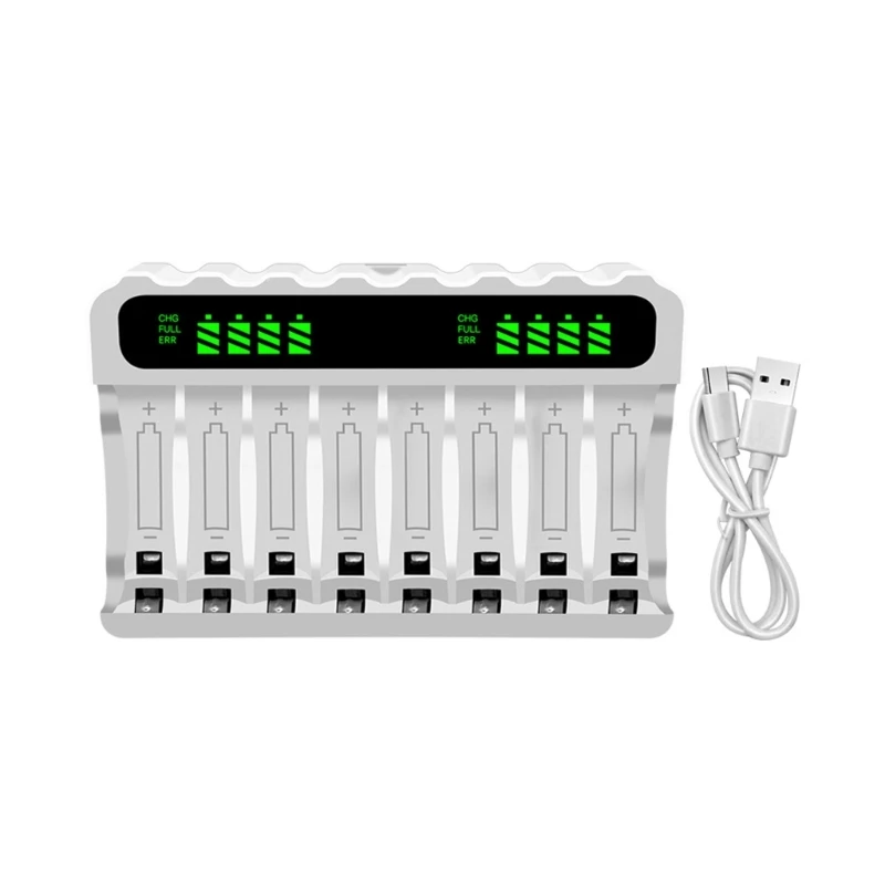 

A2BA 8-Slot NiMH Charging with LED and Overcharge Protections for 2A 3A