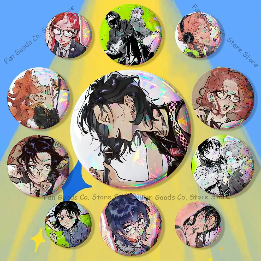 

Mitsuki Koga Aya tgswiiwagaa Brooches for Backpack Accessories 25mm,32mm,48mm,58mm,75mm Round Enamel Pins Cartoon Badge