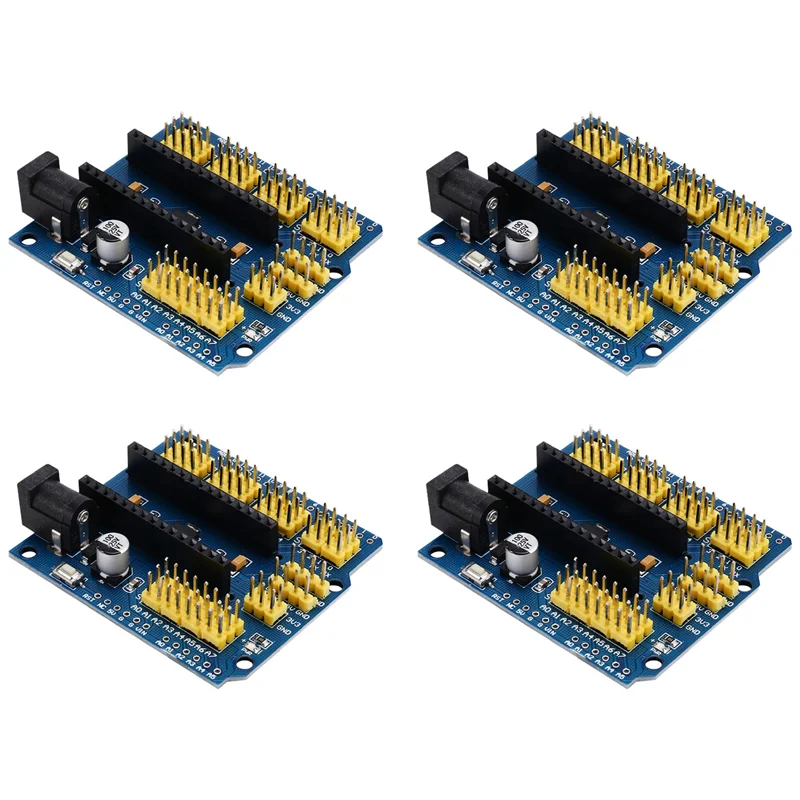 4-pack I/O-uitbreidingssensor schildmodule voor Arduino Nano V3.0 compatibel met UNO R3-pack van 4