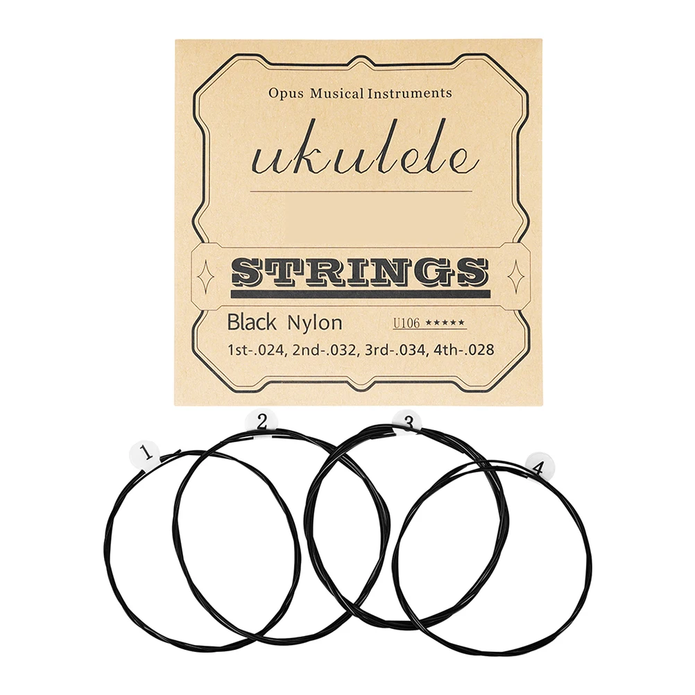 

4 Pcs Ukulele Strings 21 23 26 Inch Nylon Instrument Parts Accessories Replace Sustain Tone Durability Cost Effective Musical