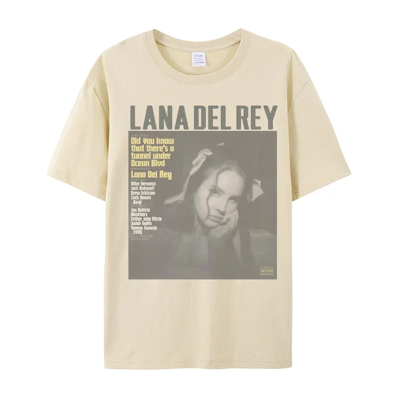 Summer Men‘s Women Cotton T-Shirt New Lana Del Rey Ldr Sailing Tan Print Tops Tees Male Fashion Clothing Harajuku Streetwear