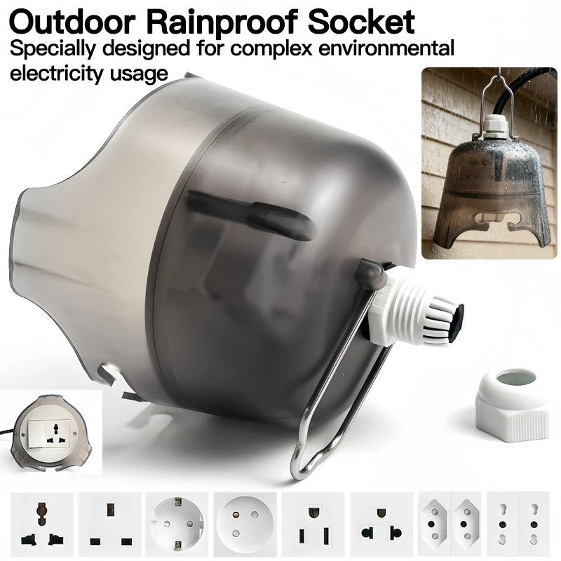 

Наружная непромокаемая электрическая розетка, водонепроницаемая всепогодная розетка, защитный чехол для садового/наружного оборудования
