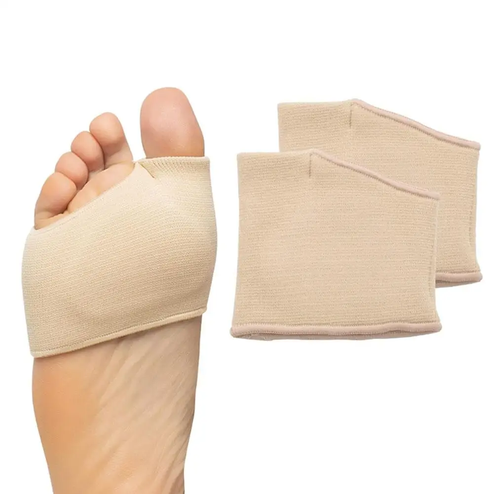 1 Pair Silicone Metatarsal Sleeve Pads Half Toe Bunion Sole Forefoot Gel Pads Cushion Half Sock Prevent Calluses Blisters