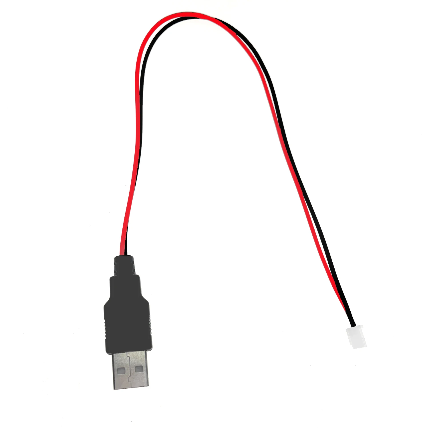 2PCS XH2.54-2P Terminal to USB Male Wire 2-Core Power Cord Pigtail Cable 30cm Long