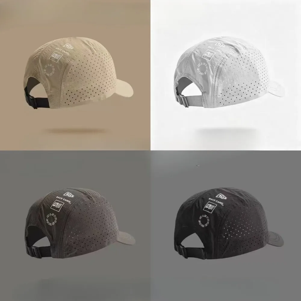 Short Brim Quick-Drying Mesh Baseball Cap - Breathable Lightweight UV Protection Sunshade, for Men Women Couples, Outdoor Hiking