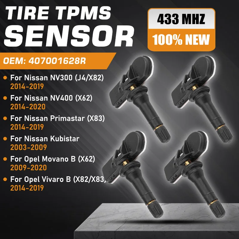 

For Nissan NV300 Primastar Nissan NV400 2014-2020 TPMS Sensor Opel Movano 2009-2020 Opel Vivaro B 2014-2019 Tire Pressure Sensor