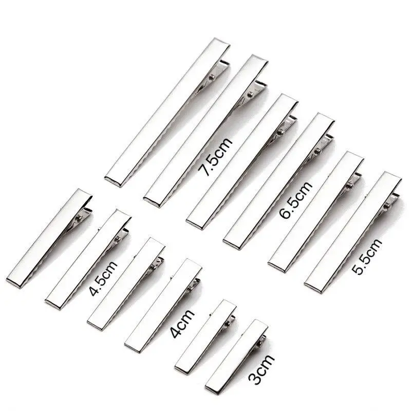 

Заколки для волос из серебряного сплава, для рукоделия, специальные для небольших прядей волос, с клеевым покрытием, заколки-крокодилы, заколки-невидимки, модные аксессуары